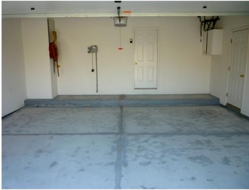 Before: dull worn floor